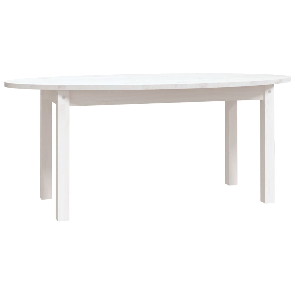 Table basse Blanc 110x55x45 cm Bois massif de pin Tables basses vidaXL