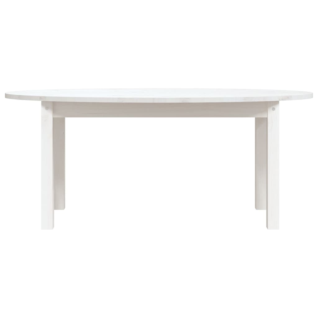 Table basse Blanc 110x55x45 cm Bois massif de pin - XIOS