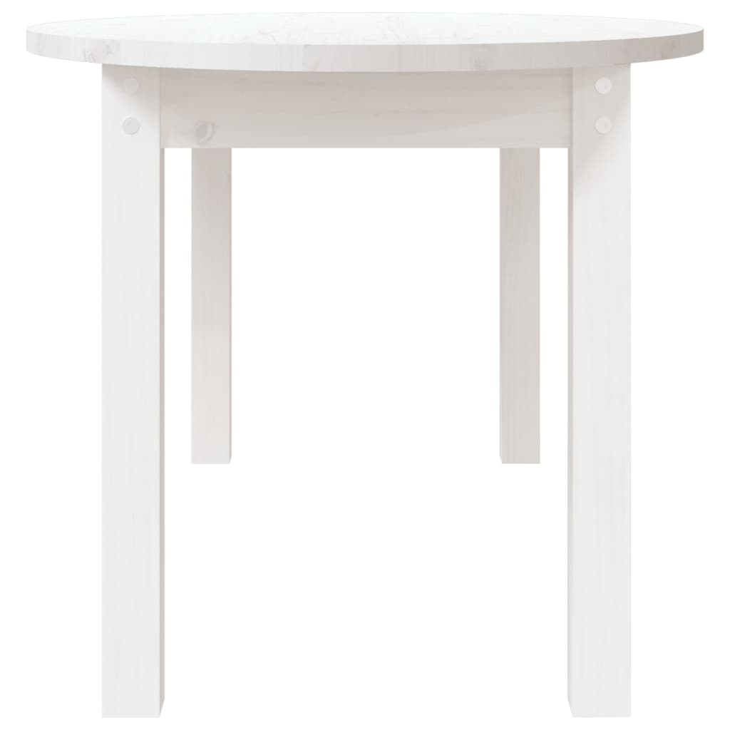 Table basse Blanc 110x55x45 cm Bois massif de pin - XIOS