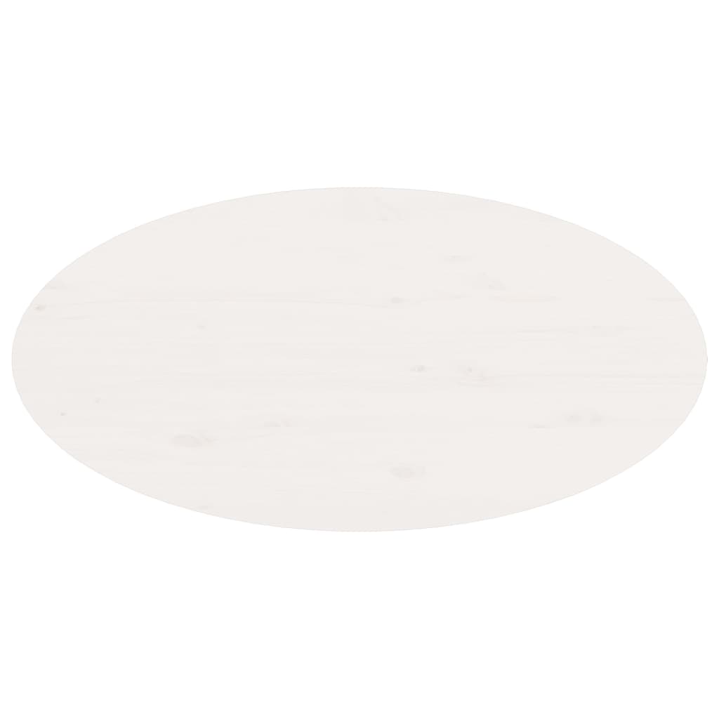 Table basse Blanc 80x40x35 cm Bois massif de pin - XIOS