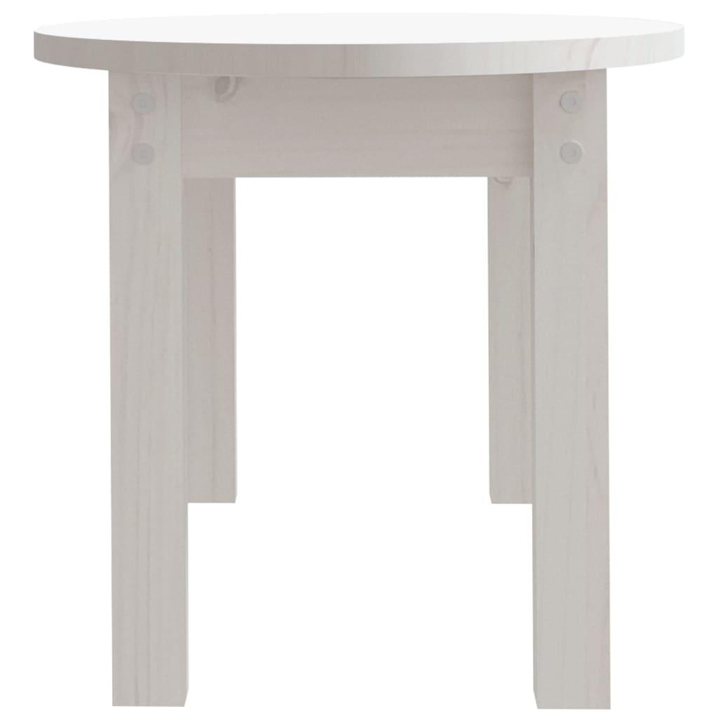 Table basse Blanc 80x40x35 cm Bois massif de pin - XIOS