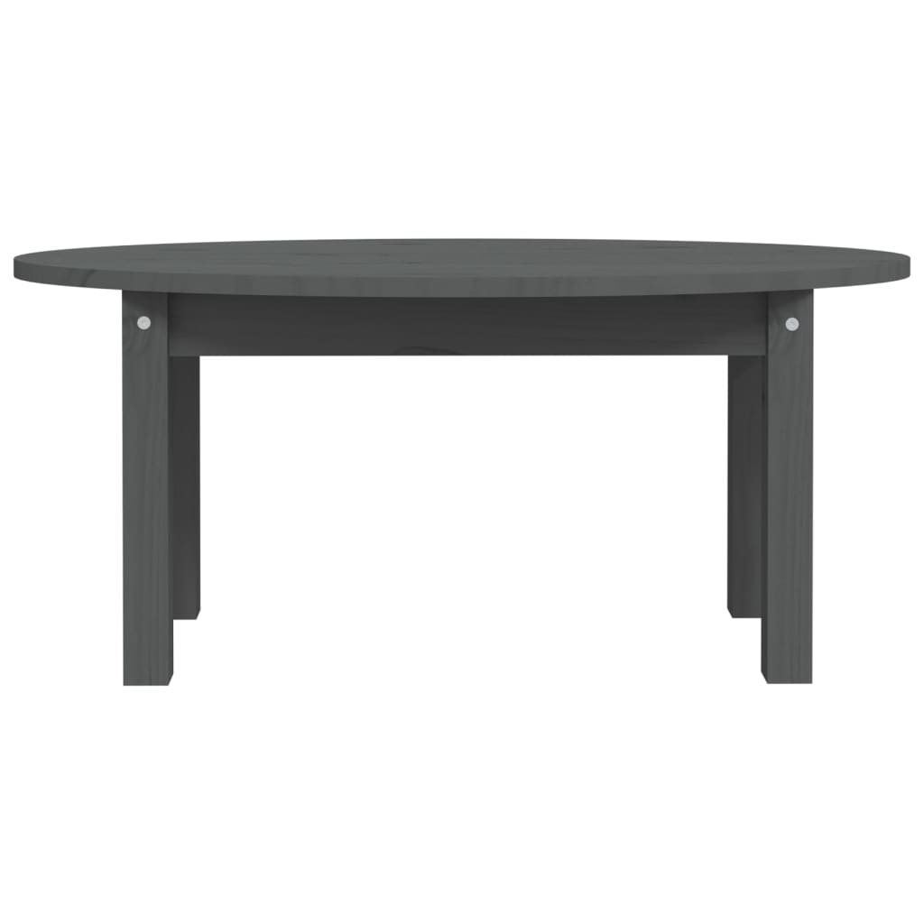 Table basse Gris 80x40x35 cm Bois massif de pin - XIOS