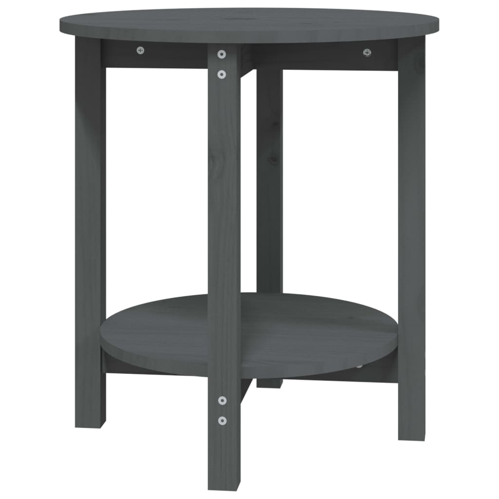 Table basse Gris Ø 55x60 cm Bois massif de pin - XIOS
