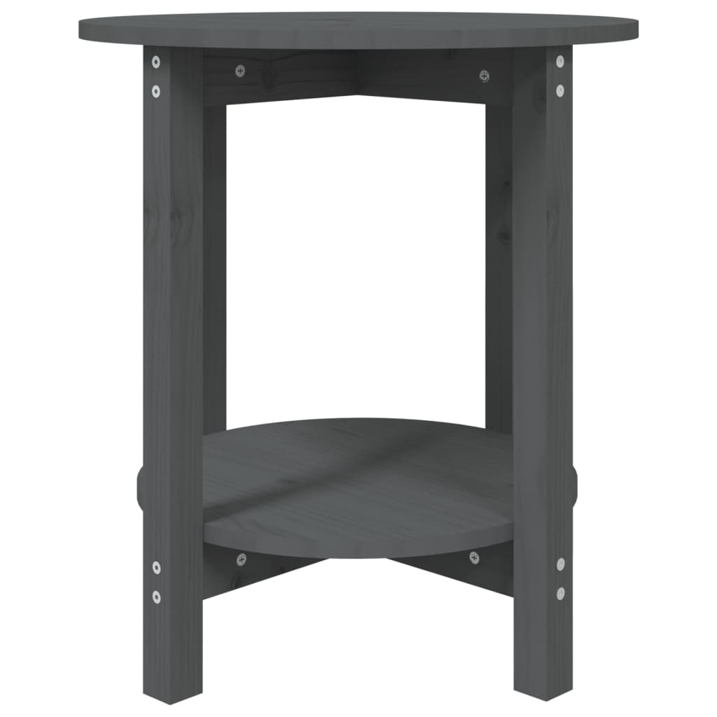 Table basse Gris Ø 55x60 cm Bois massif de pin - XIOS