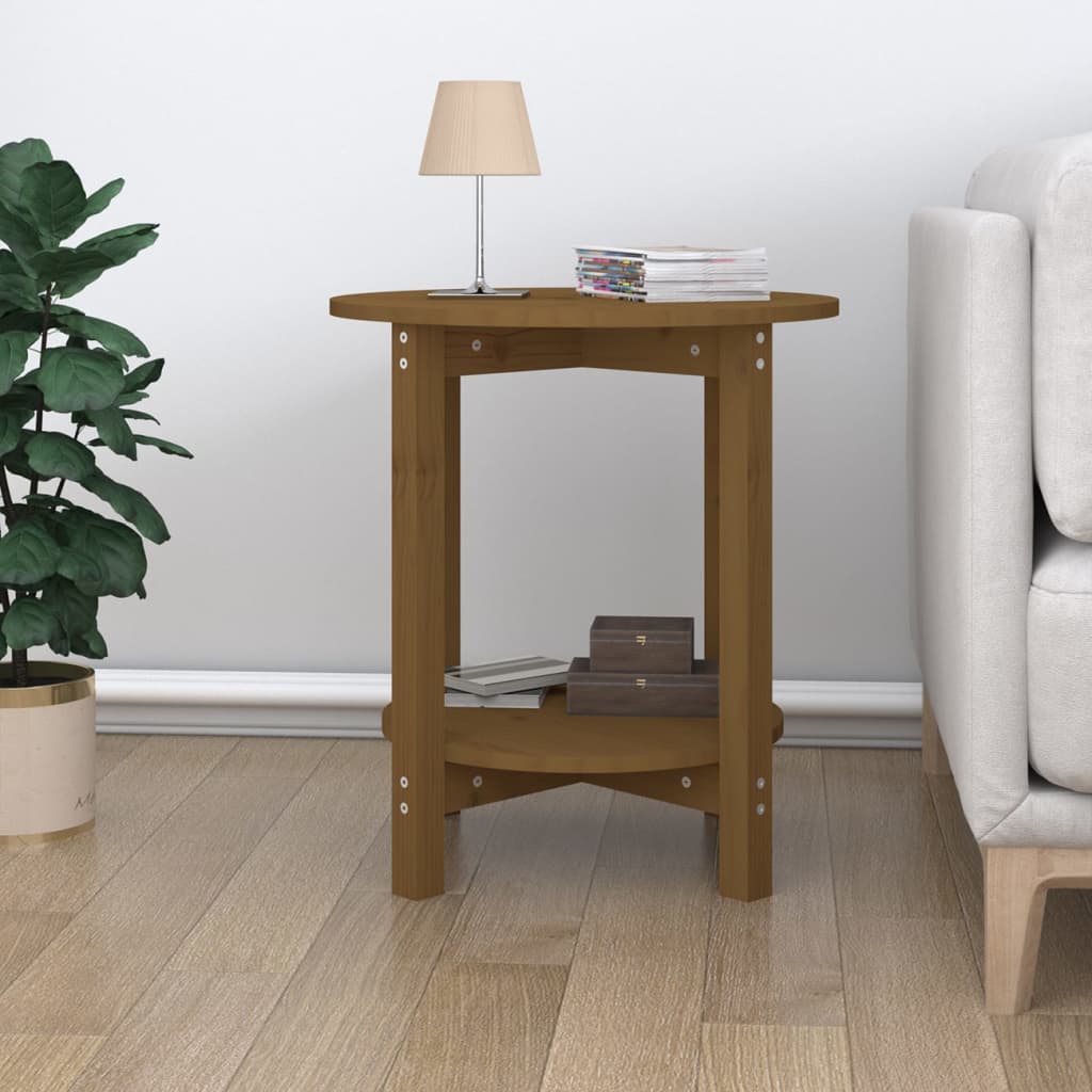 Table basse Marron miel Ø 55x60 cm Bois massif de pin Tables basses vidaXL