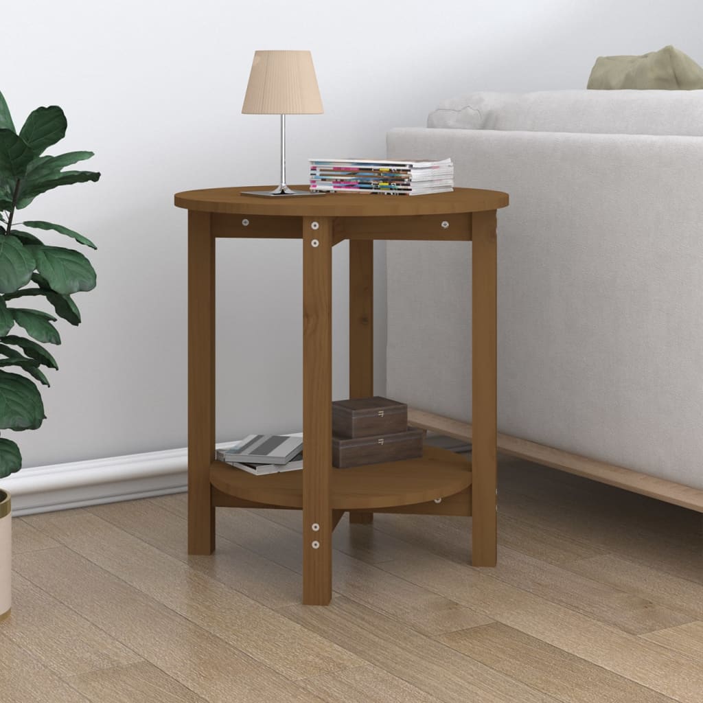 Table basse Marron miel Ø 55x60 cm Bois massif de pin Tables basses vidaXL