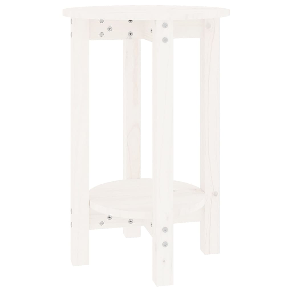 Table basse Blanc Ø 40x60 cm Bois massif de pin - XIOS