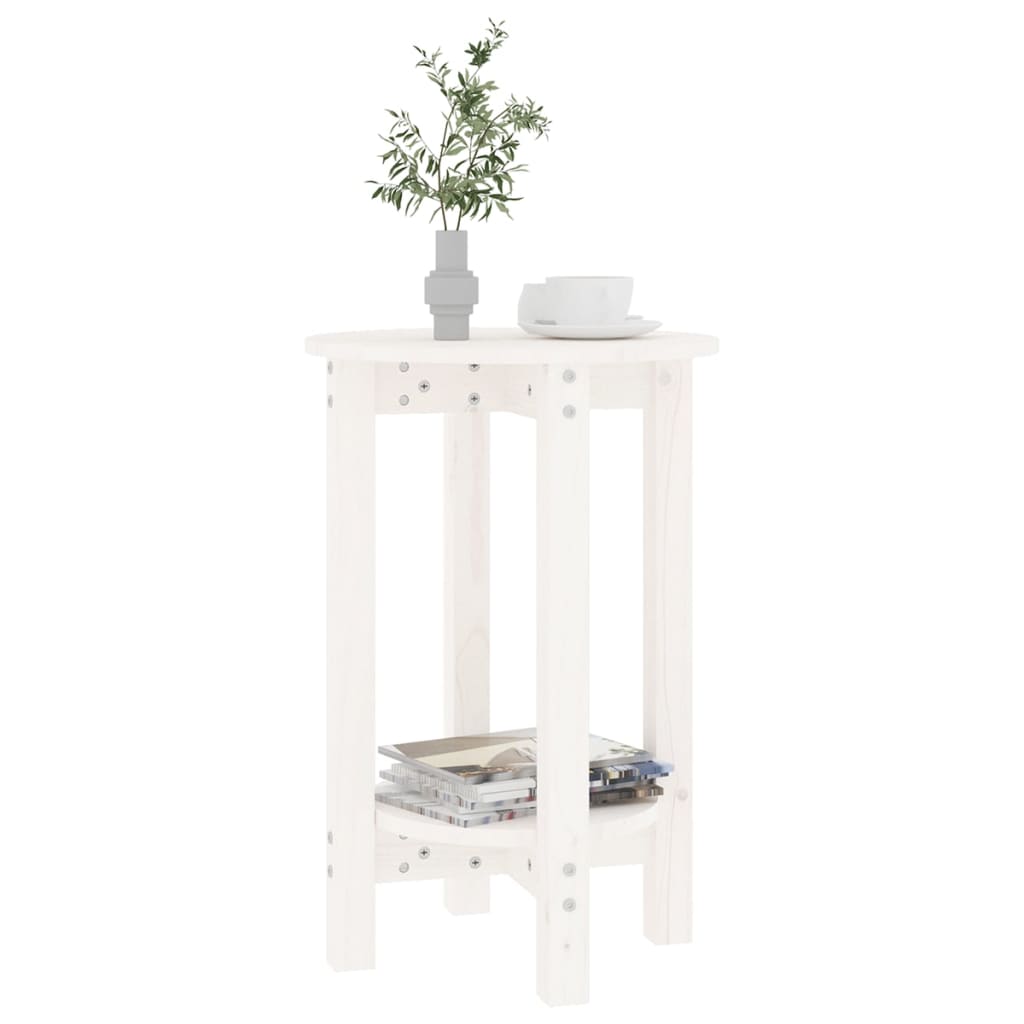 Table basse Blanc Ø 40x60 cm Bois massif de pin - XIOS