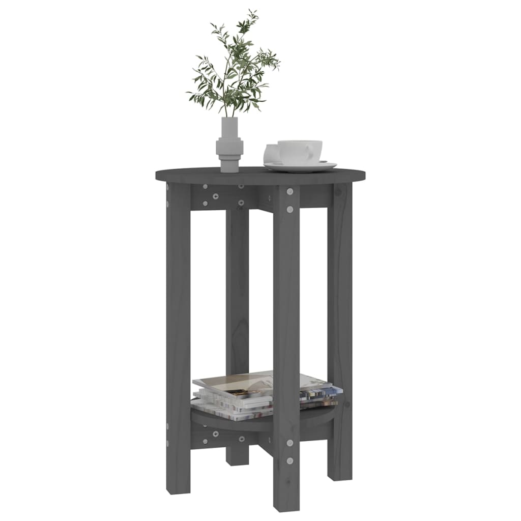 Table basse Gris Ø 40x60 cm Bois massif de pin - XIOS