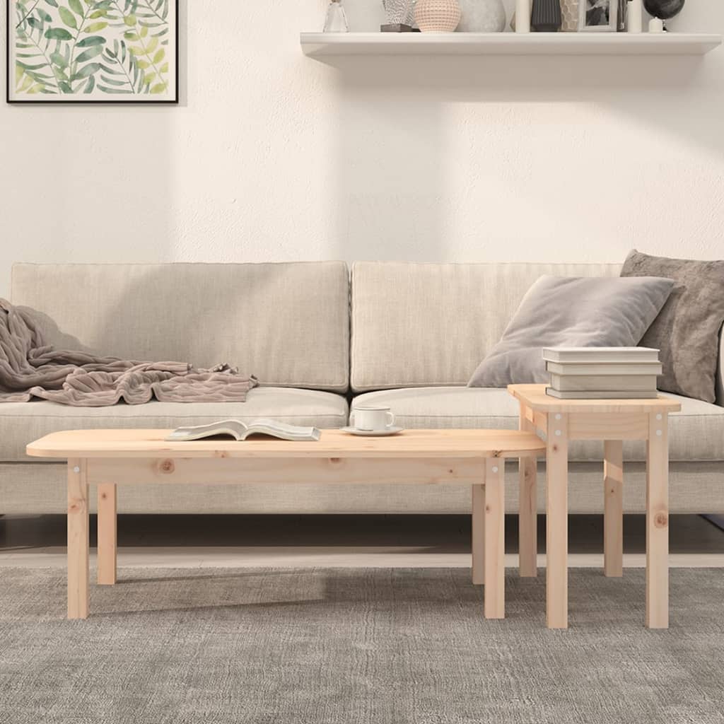Ensemble de tables basses 2 pcs Bois massif de pin - XIOS