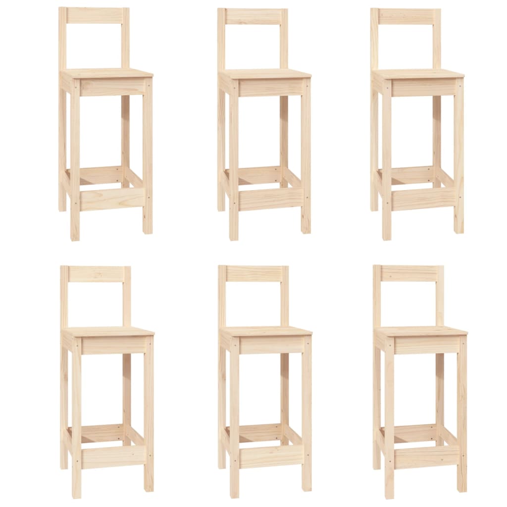 Ensemble de bar 7 pcs Bois de pin massif - XIOS