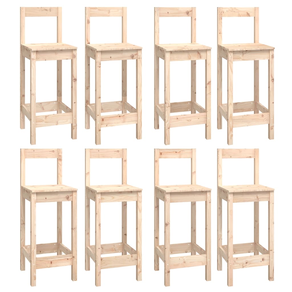 Ensemble de bar 9 pcs Bois de pin massif - XIOS