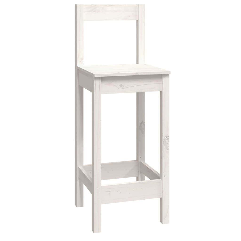 Ensemble de bar 9 pcs Blanc Bois de pin massif - XIOS