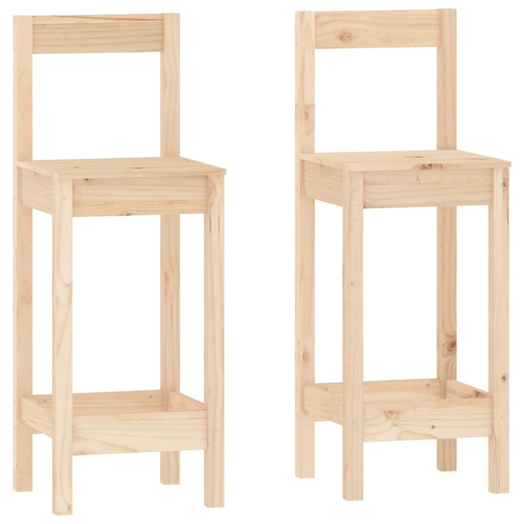 Ensemble de bar 3 pcs Bois de pin massif - XIOS