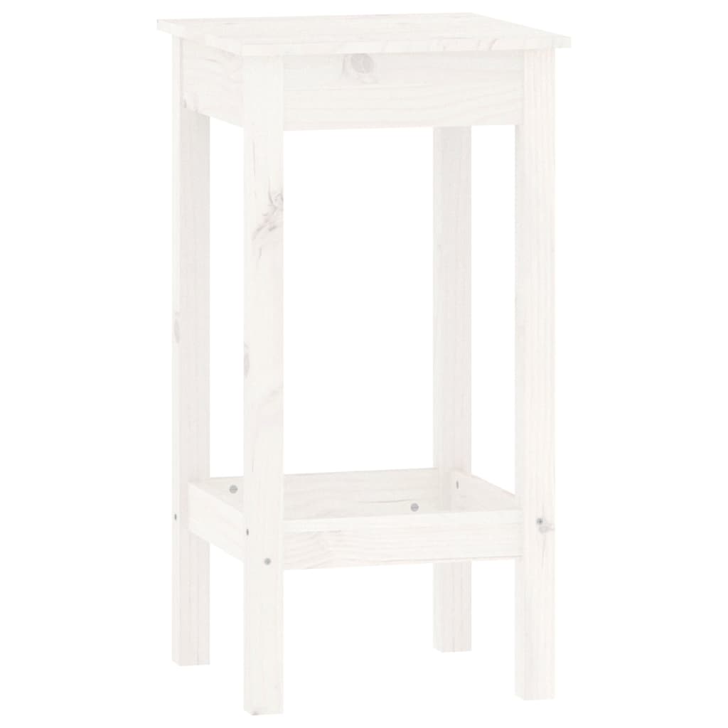 Ensemble de bar 5 pcs Blanc Bois de pin massif - XIOS