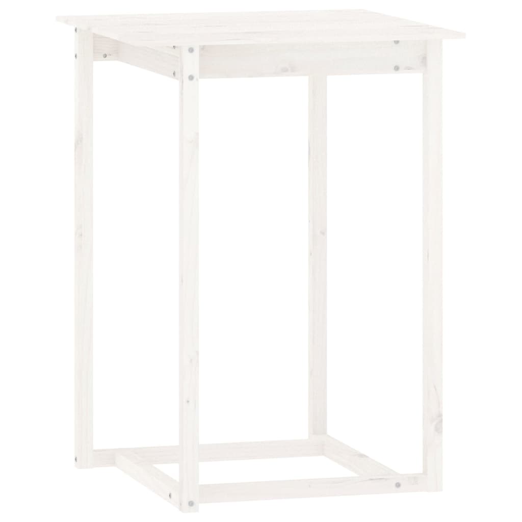 Ensemble de bar 5 pcs Blanc Bois de pin massif - XIOS