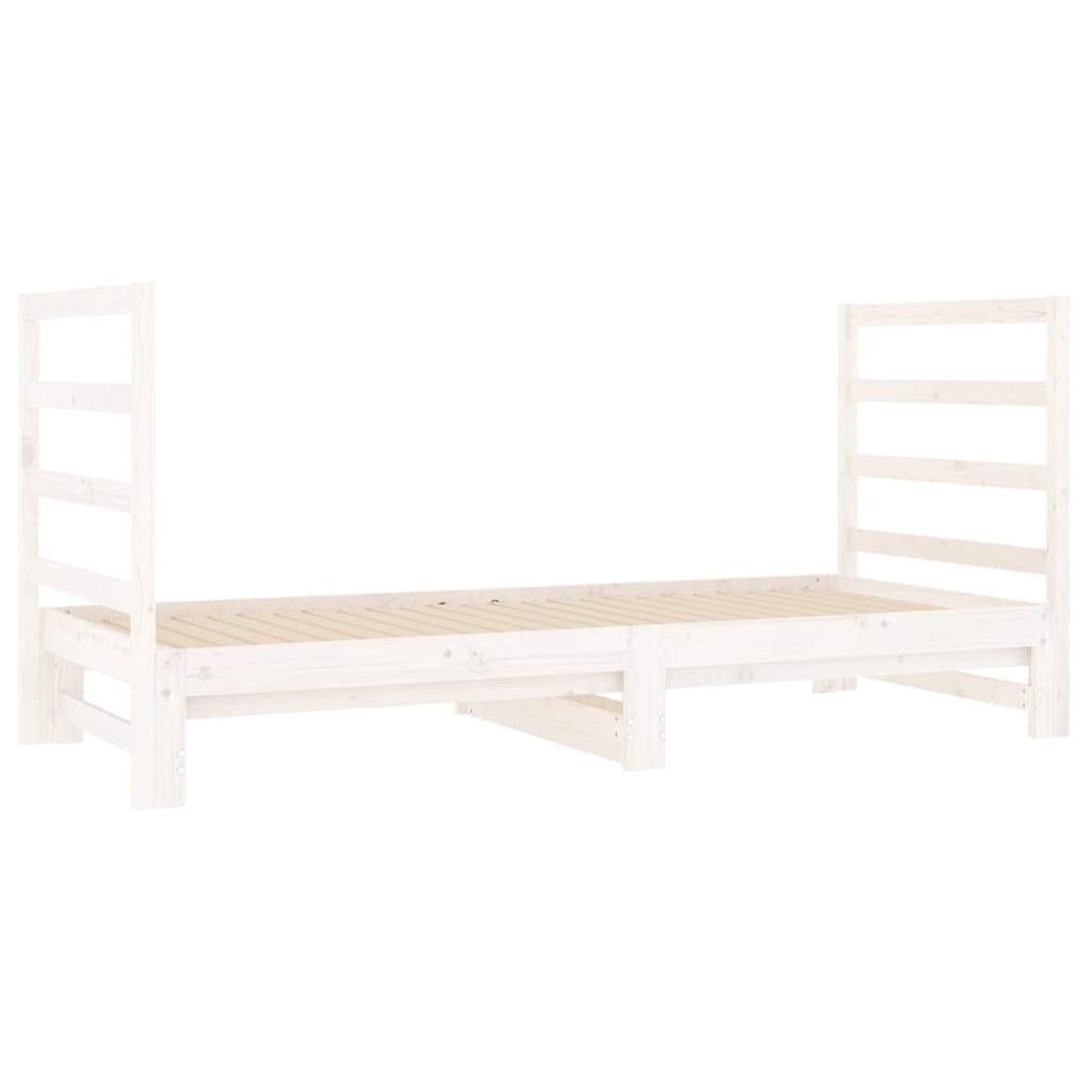 Lit coulissant sans matelas blanc 2x(90x190) cm - XIOS