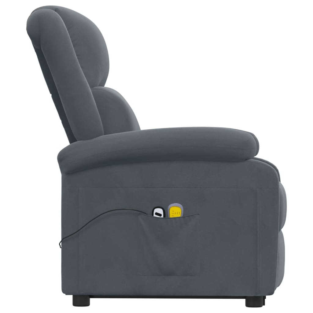 Fauteuil de massage Gris foncé Velours - XIOS