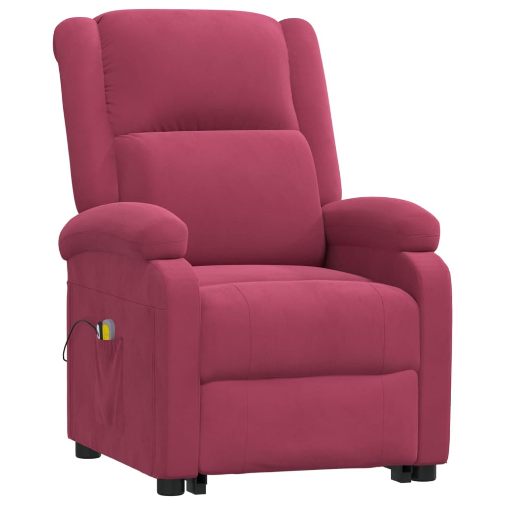 Fauteuil de massage Rouge bordeaux Velours - XIOS
