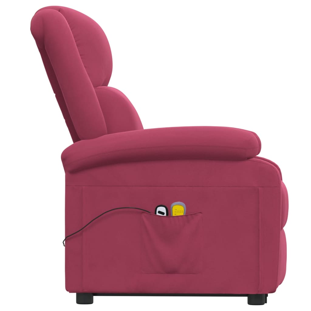 Fauteuil de massage Rouge bordeaux Velours - XIOS