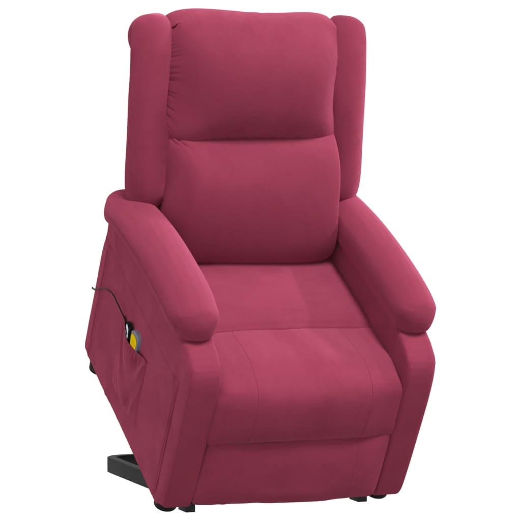 Fauteuil de massage Rouge bordeaux Velours - XIOS