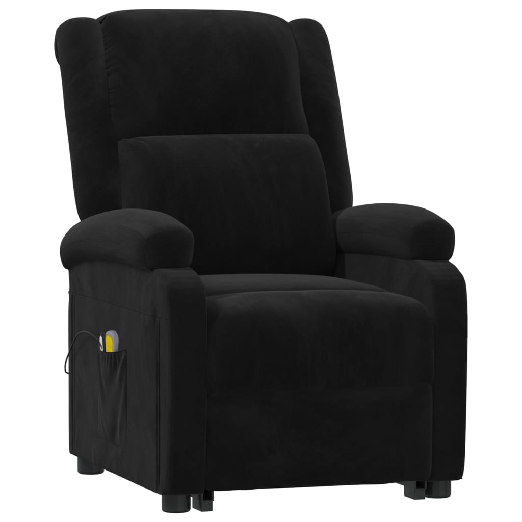 Fauteuil de massage Noir Velours Fauteuils électriques vidaXL