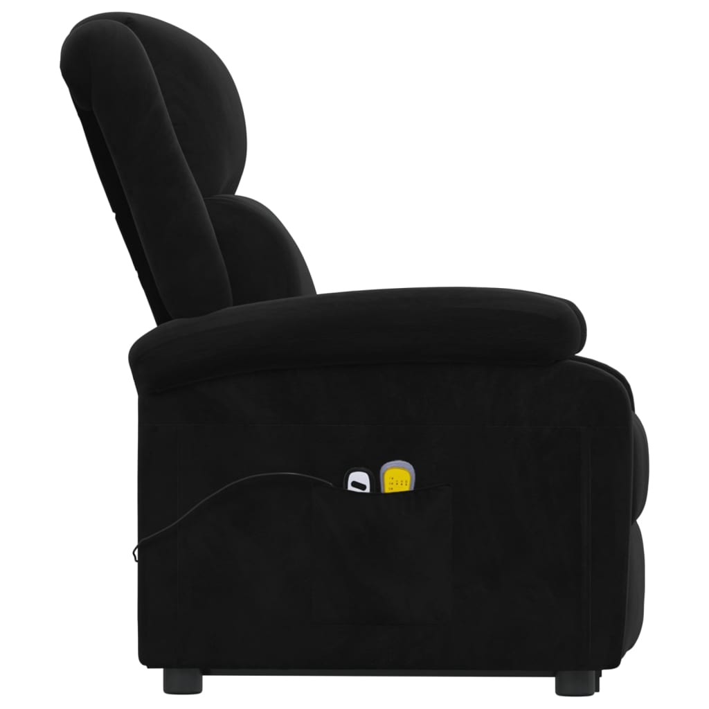 Fauteuil de massage Noir Velours Fauteuils électriques vidaXL