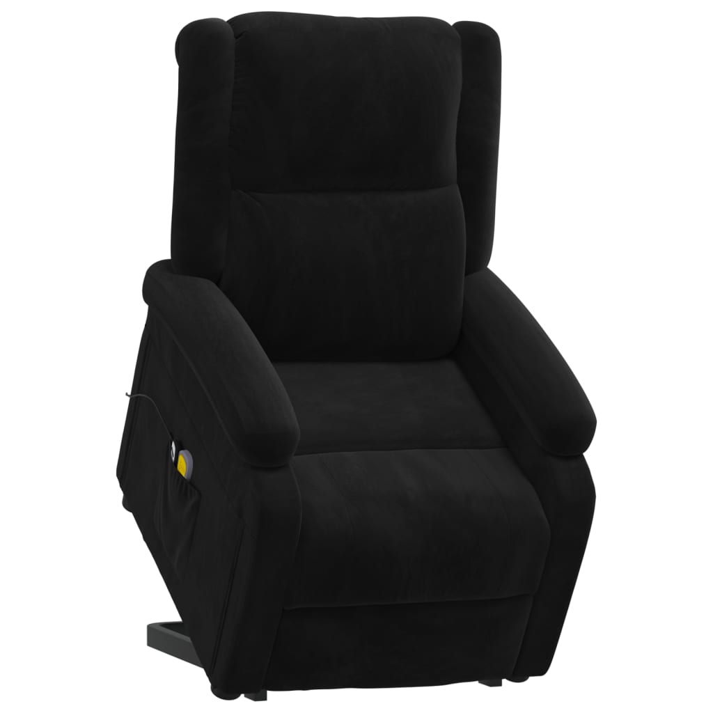 Fauteuil de massage Noir Velours Fauteuils électriques vidaXL