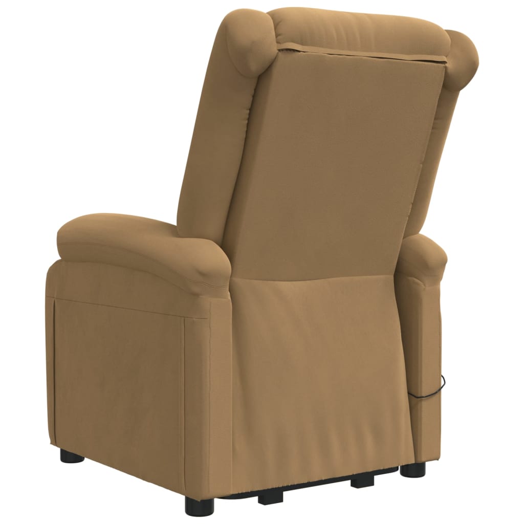 Fauteuil de massage Marron Velours Fauteuils électriques vidaXL