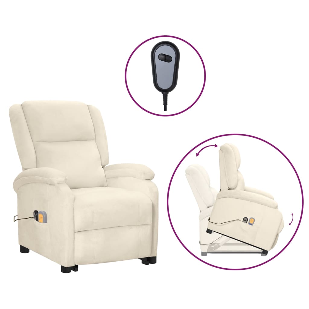 Fauteuil de massage Crème Velours
