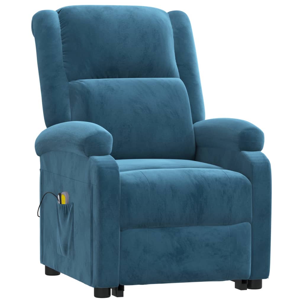 Fauteuil de massage Bleu Velours - XIOS