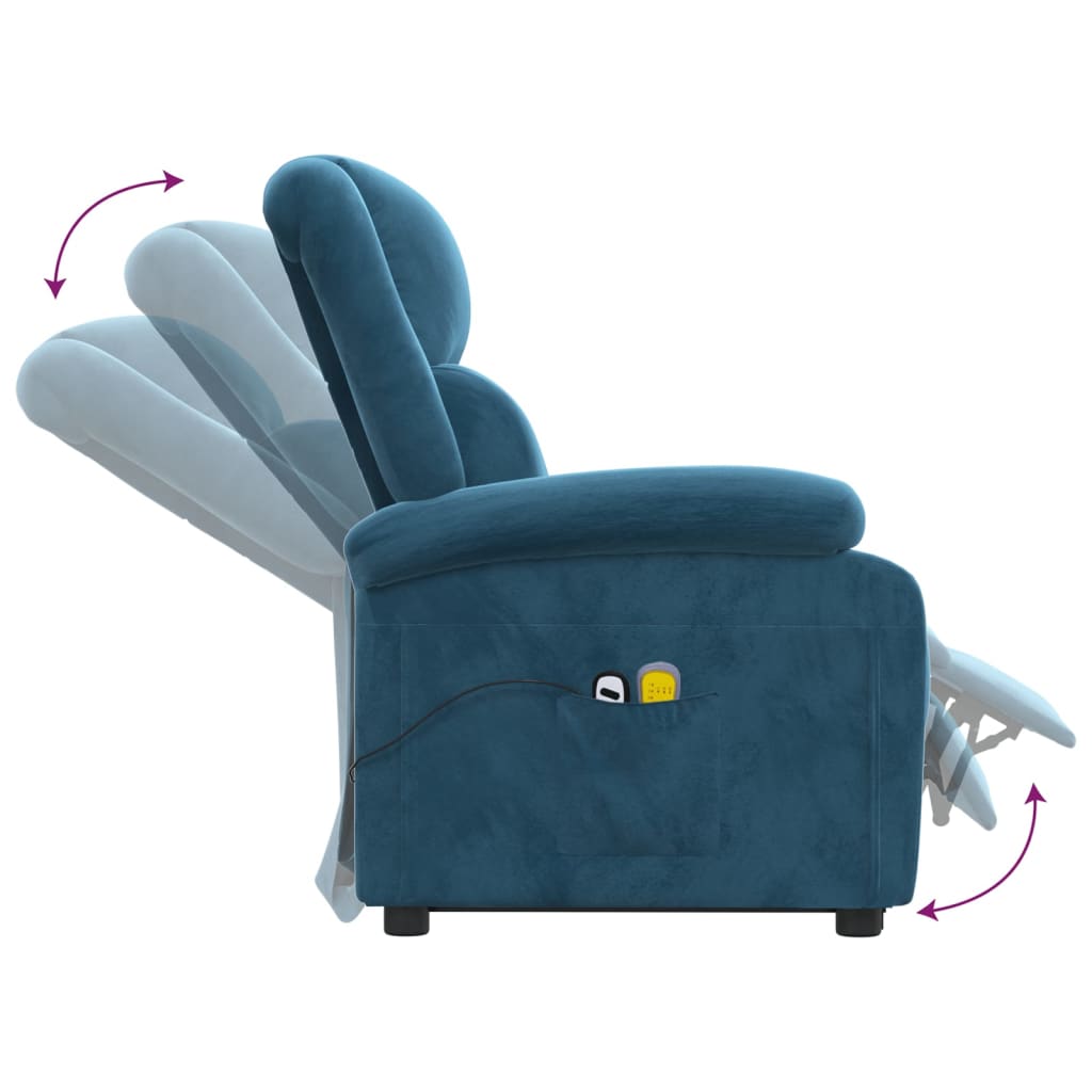 Fauteuil de massage Bleu Velours - XIOS