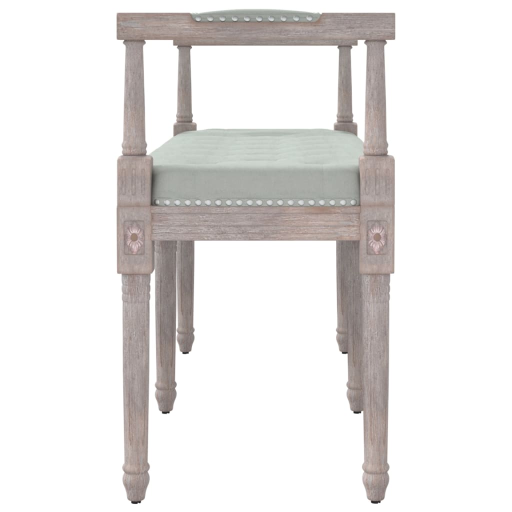 Banc Gris clair 110x40x70 cm Velours - XIOS