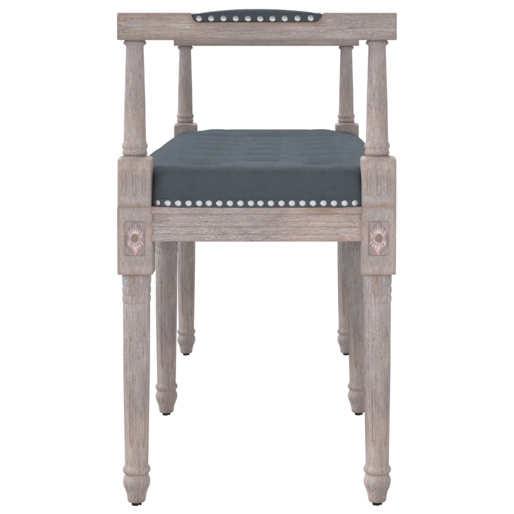 Banc Gris foncé 110x40x70 cm Velours - XIOS