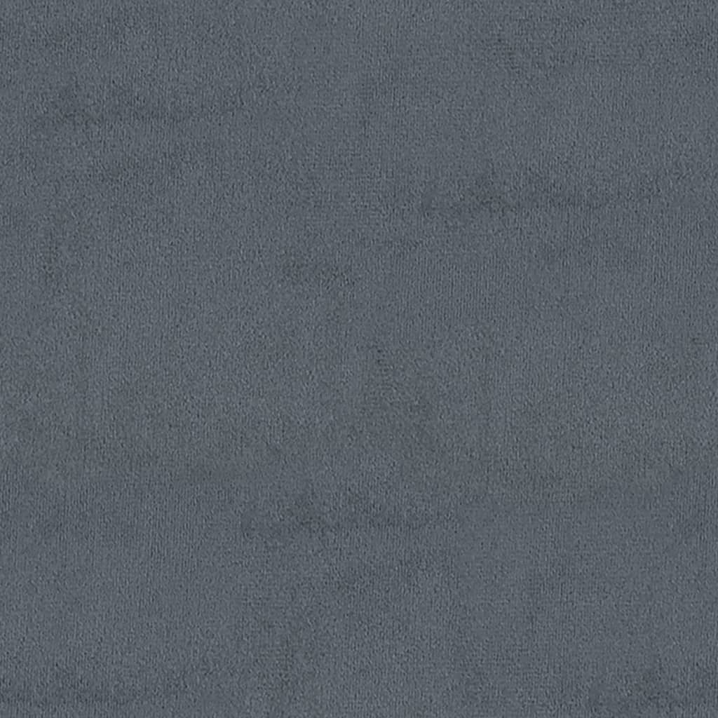Banc Gris foncé 110x40x70 cm Velours - XIOS