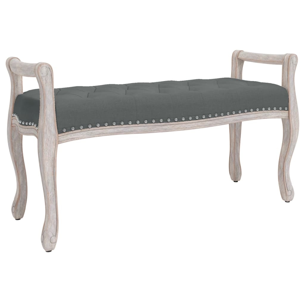 Banc Gris foncé 110x45x60 cm Tissu - XIOS