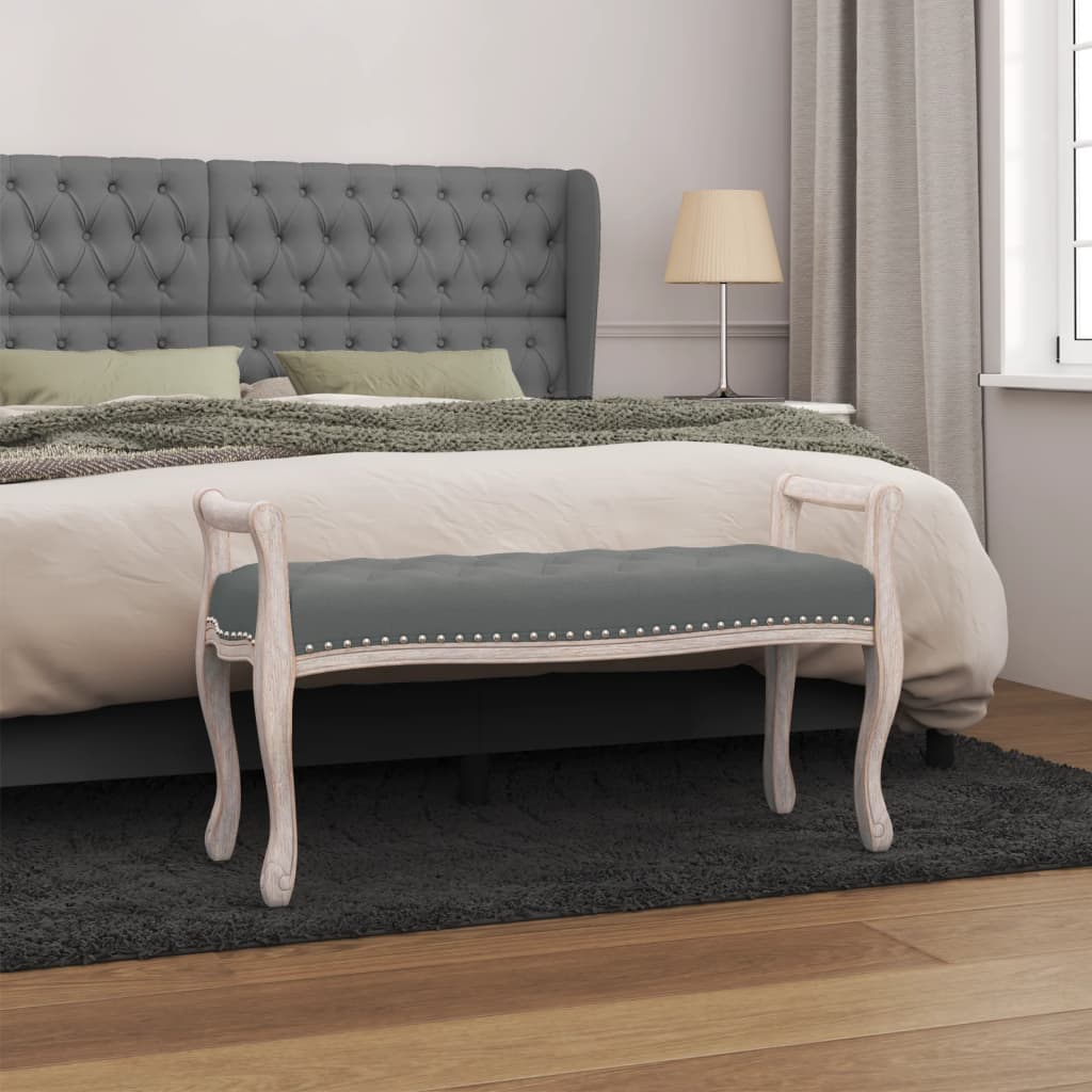 Banc Gris foncé 110x45x60 cm Tissu - XIOS