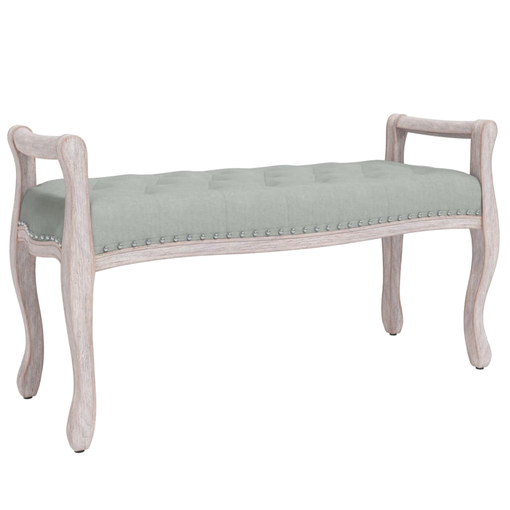 Banc Gris clair 110x45x60 cm Velours - XIOS