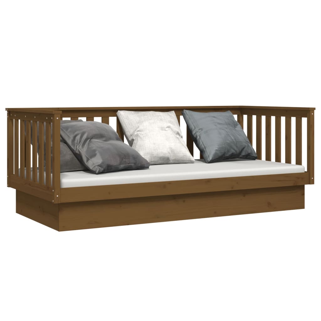Lit de jour sans matelas marron miel 80x200 cm bois pin massif - XIOS