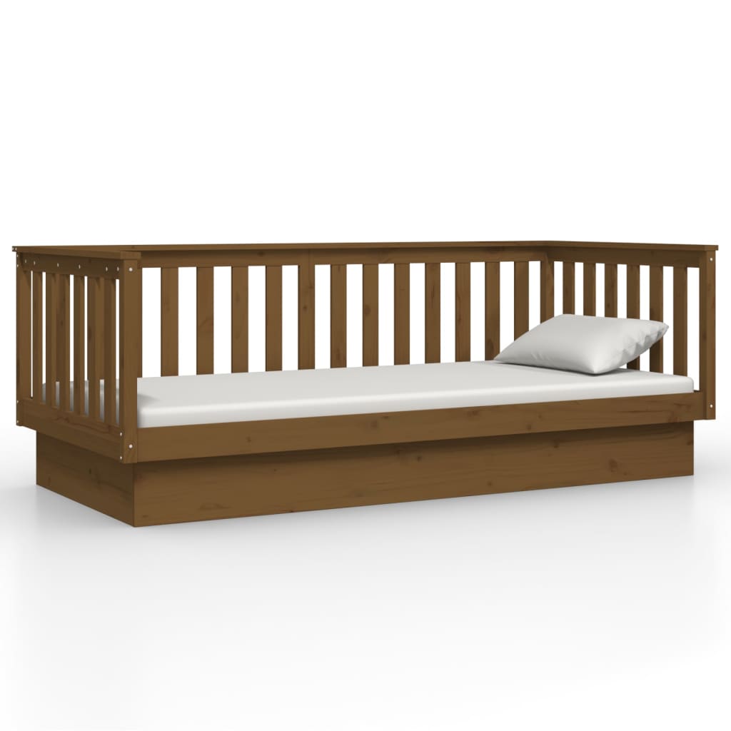 Lit de jour sans matelas marron miel 80x200 cm bois pin massif - XIOS