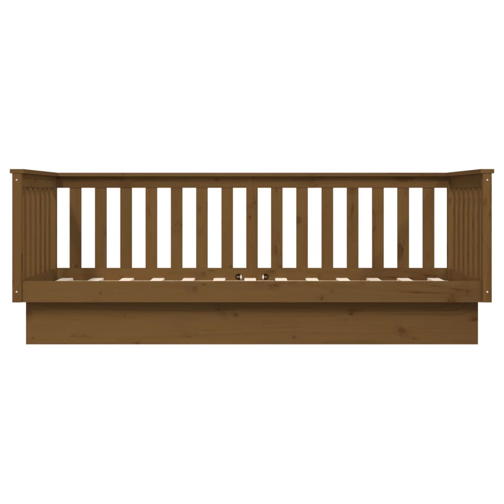 Lit de jour sans matelas marron miel 80x200 cm bois pin massif - XIOS