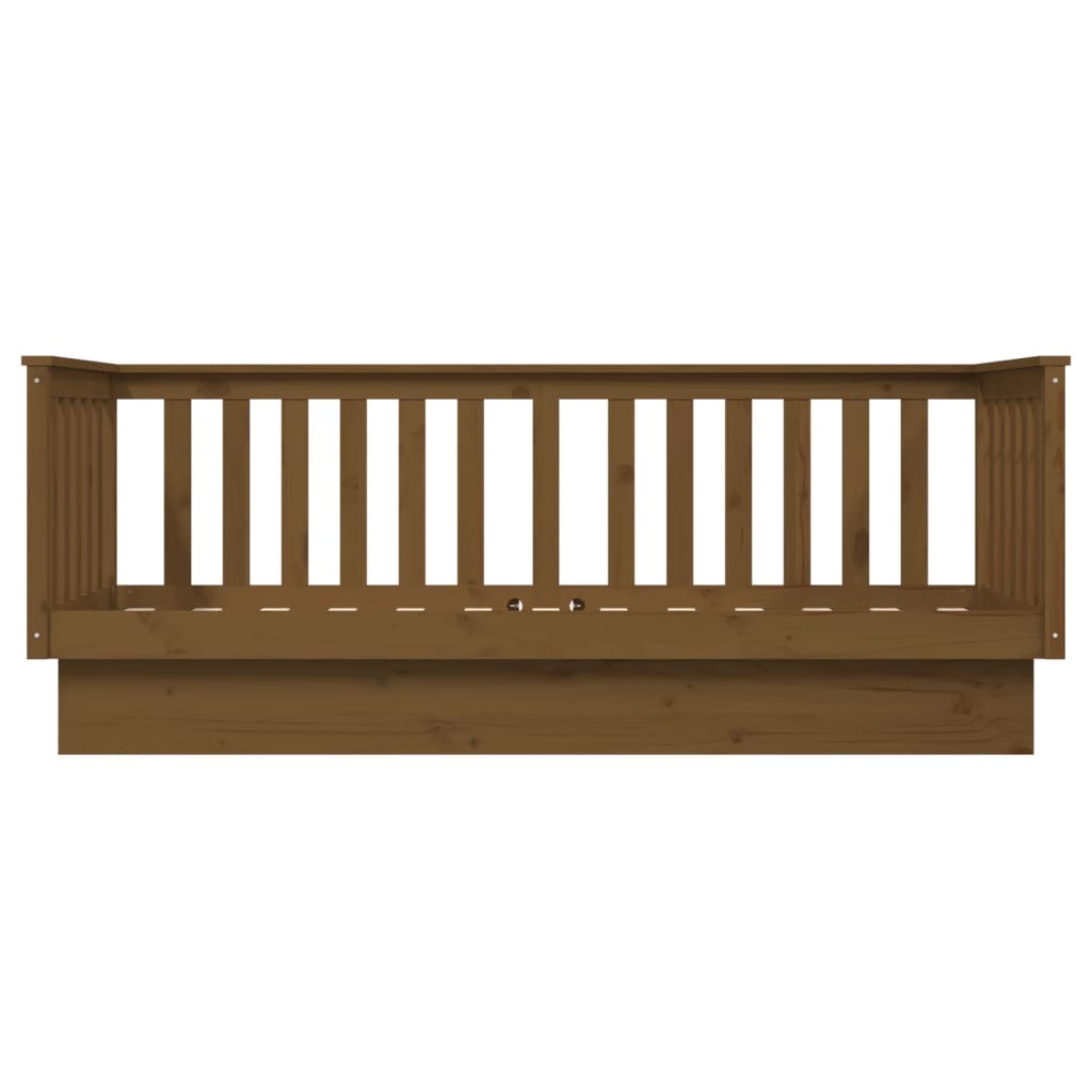 Lit de jour sans matelas marron miel 75x190 cm bois pin massif - XIOS