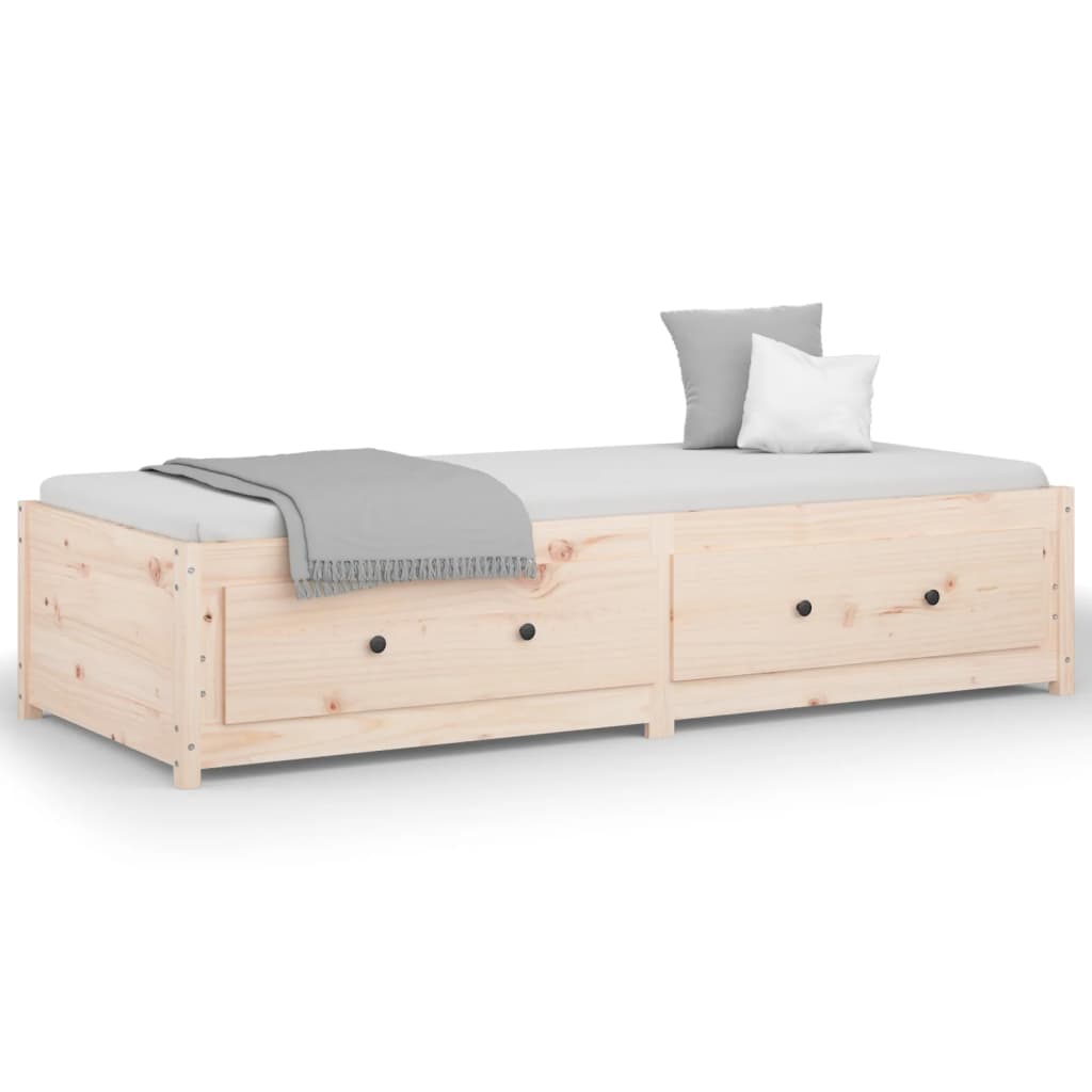 Lit de jour 75x190 cm Petit simple Bois de pin massif - XIOS