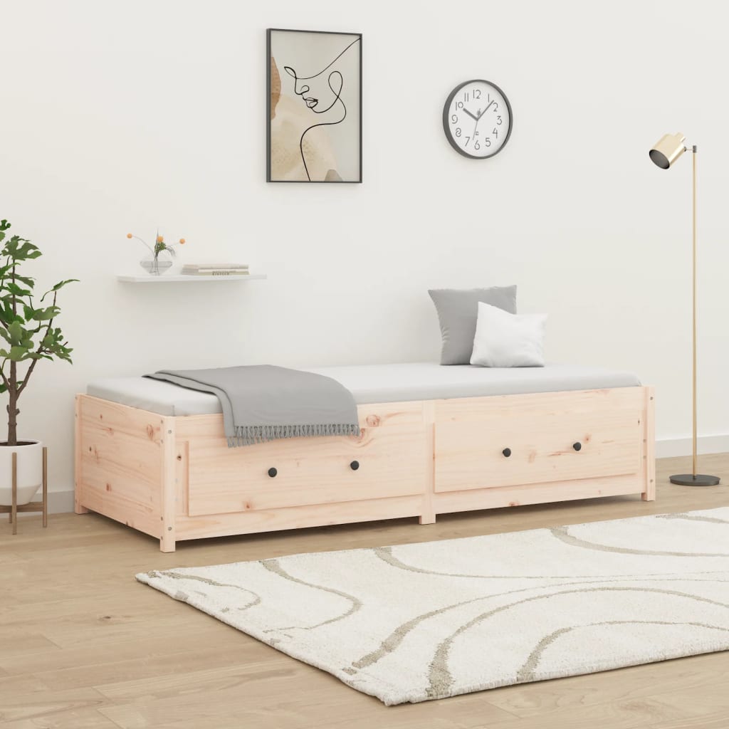 Lit de jour 75x190 cm Petit simple Bois de pin massif - XIOS