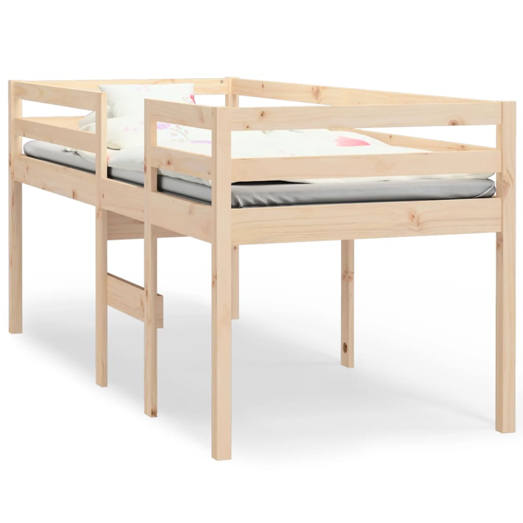 Lit haut sans matelas 90x200 cm bois de pin massif - XIOS