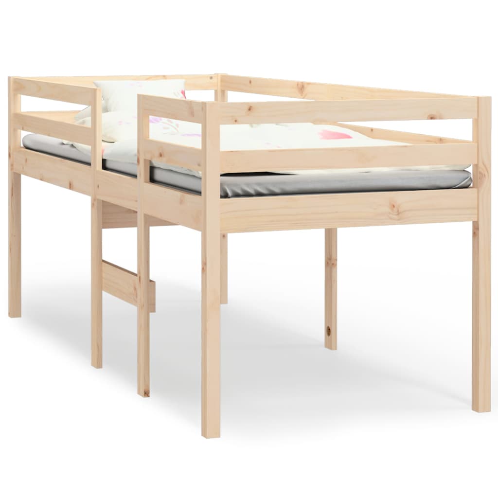 Lit haut sans matelas 80x200 cm bois de pin massif - XIOS
