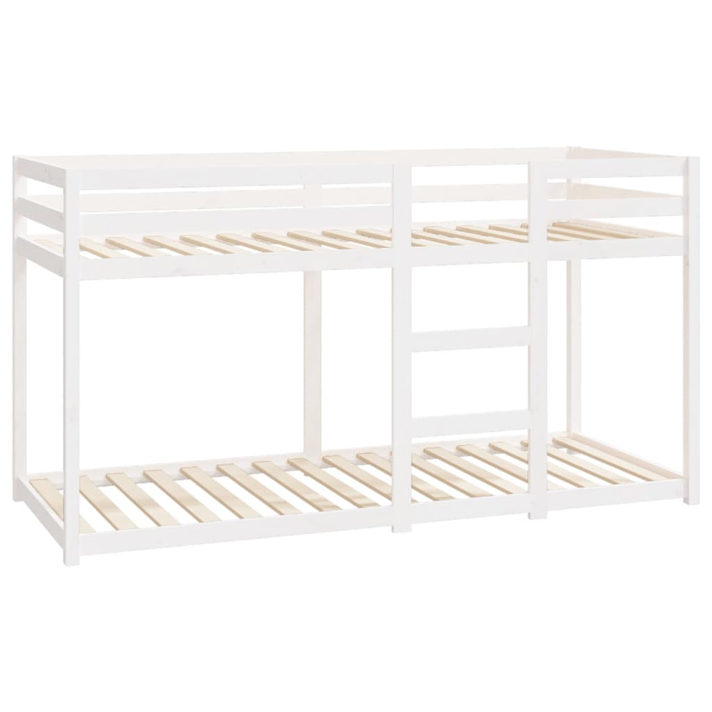 Lit superposé sans matelas blanc 80x200 cm bois de pin massif - XIOS
