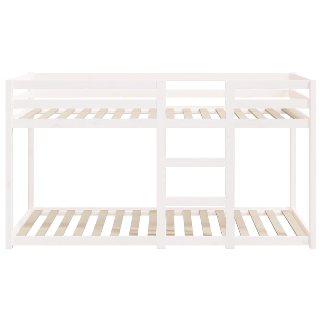 Lit superposé sans matelas blanc 80x200 cm bois de pin massif - XIOS