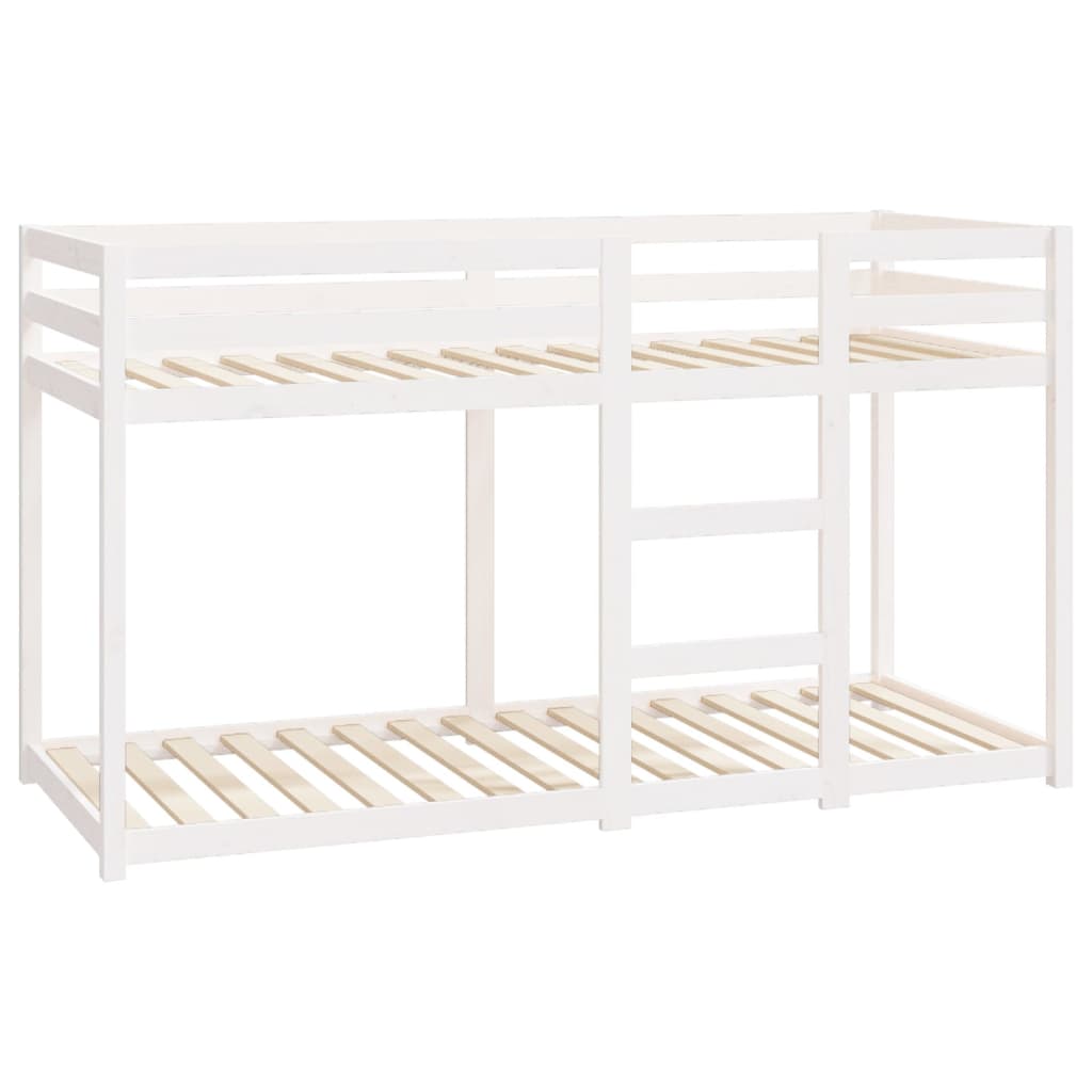 Lit superposé sans matelas blanc 75x190 cm bois de pin massif - XIOS