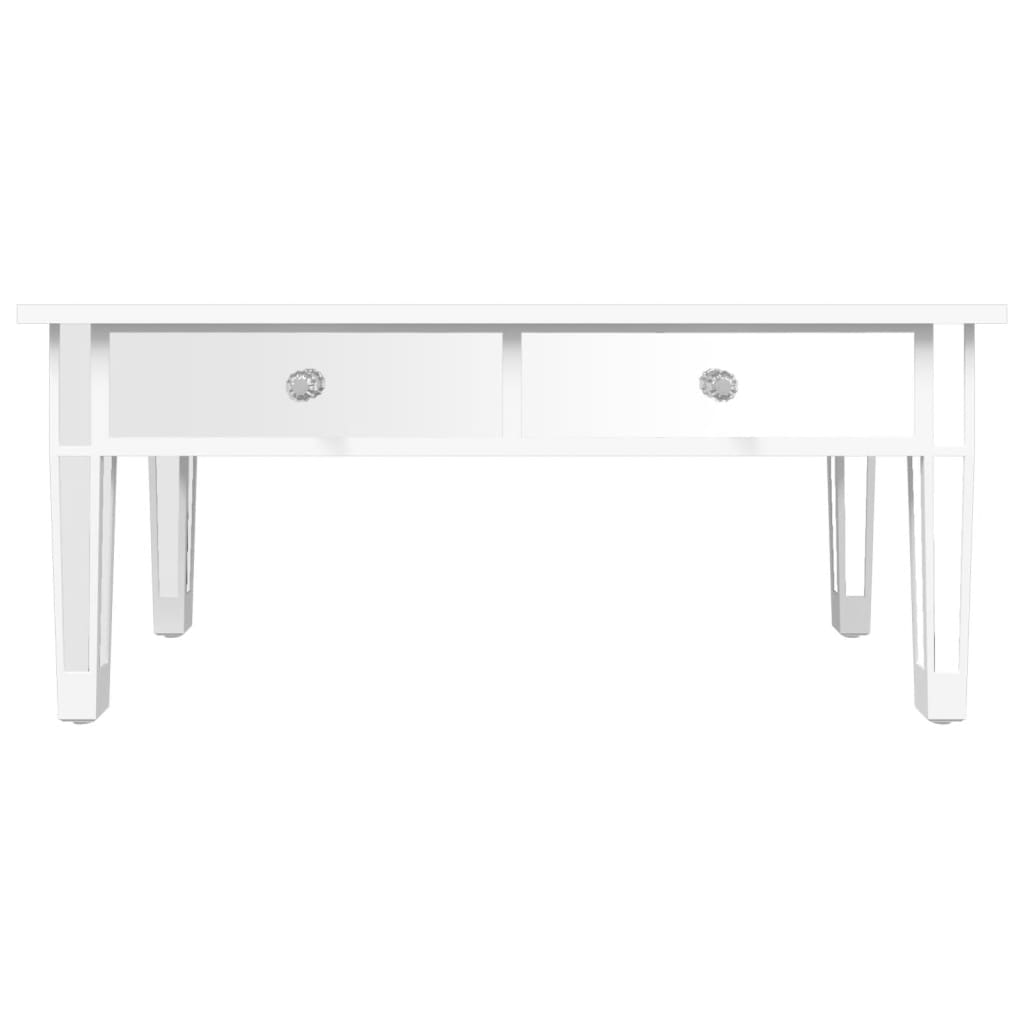 Table basse à miroir 106x45x45 cm Bois d'ingénierie et verre - XIOS